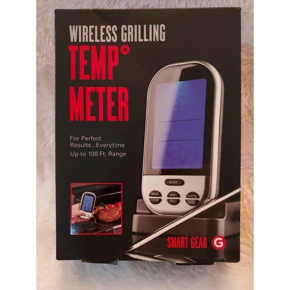 SMARTGEAR Kitchen Wireless Grill Thermometer 0ft Range Built In